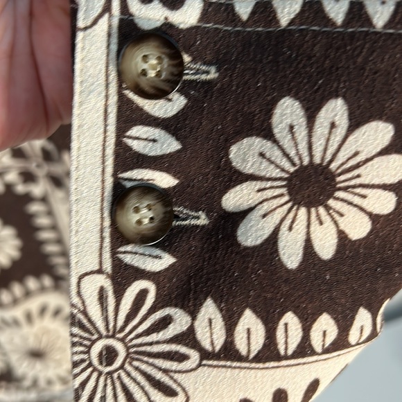 Nanushka V-Neck Floral Allover Floral Printed Shirt Retro Flower Power Styled - Picture 8 of 15